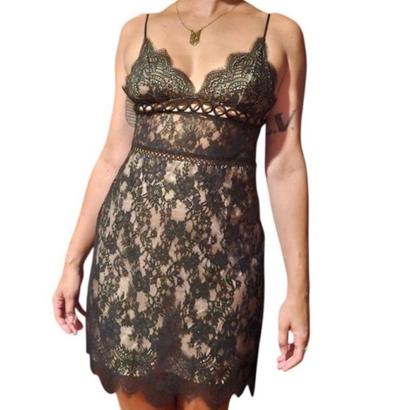 Victoria's Secret Dream Angels Black Lace‎ Chemise Slip Dress, M, whimsigoth - Picture 15 of 15